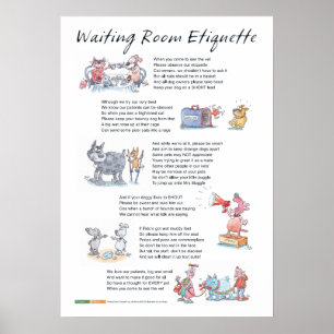 Étiquette de salle d'attente - affiche A2