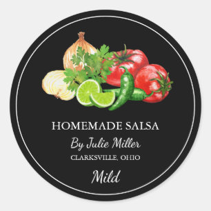 Étiquette de salsa de tomate maison simple