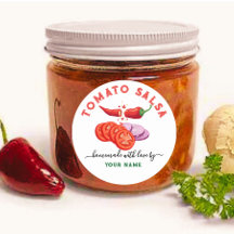 Étiquette de salsa de tomate sur mesure