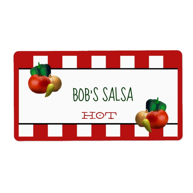 Étiquette de salsa maison personnalisé (Devant)