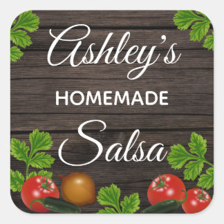 Étiquette de salsa maison personnalisée