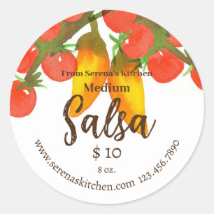 Étiquette de Salsa maison tomates poivrons Modèle