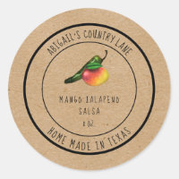 Étiquette de Salsa Rustique Mangue Jalapeno Fabriq