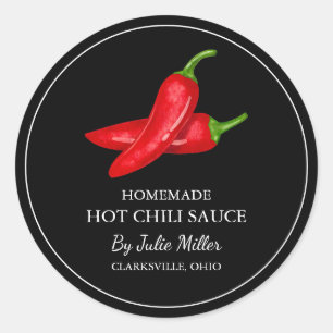 Étiquette de sauce chaud maison simple