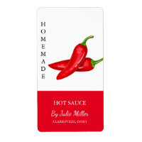 Étiquette de sauce chaude maison moderne