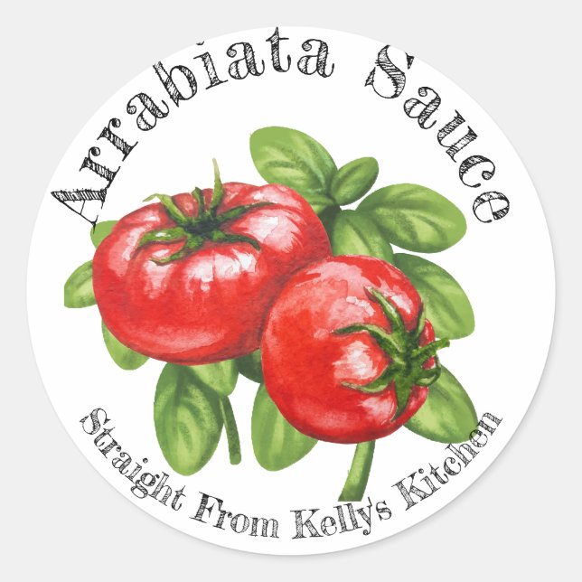 Étiquette de Sauce Pâtes Arrabiata pour Entreprise (Devant)