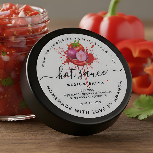 Étiquette de sauce piquante maison fait maison (Créateur téléchargé)
