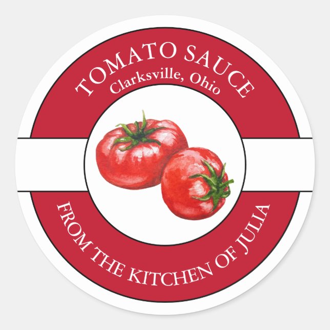 Étiquette de sauce tomate (Devant)