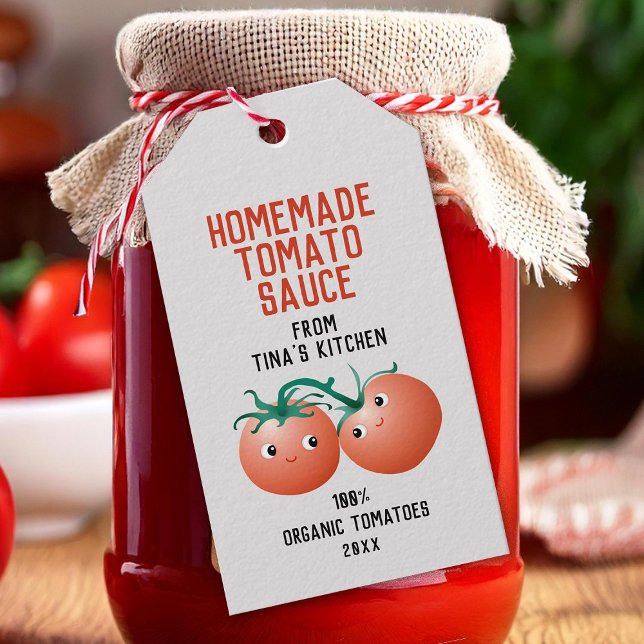 Étiquette de sauce tomate maison avec nom personna (Créateur téléchargé)