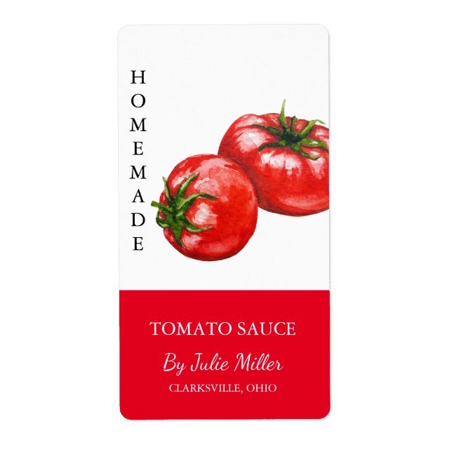 Étiquette de sauce tomate maison moderne (Devant)