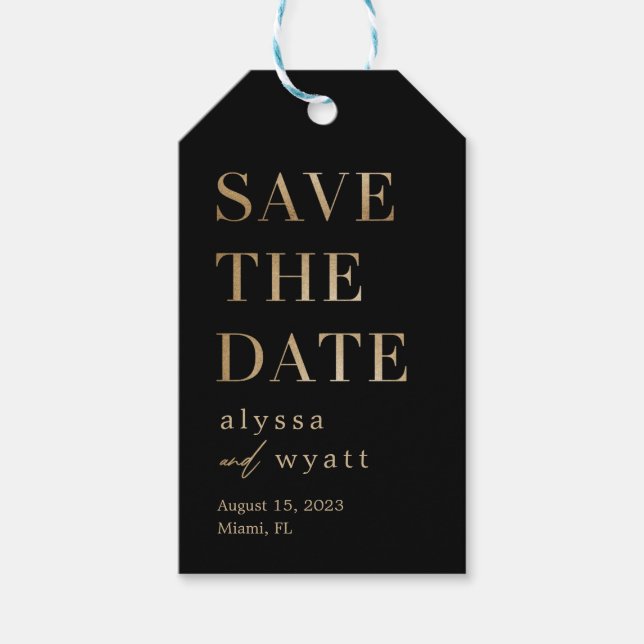 Étiquette de Save The Date couleur modifiable Lavi (Devant)
