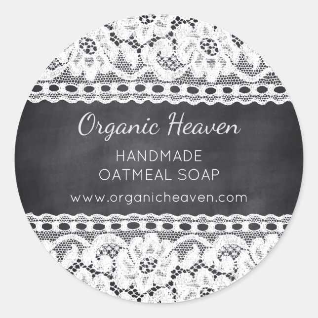 Étiquette de savon artisanal Chalkboard Vintage de (Devant)