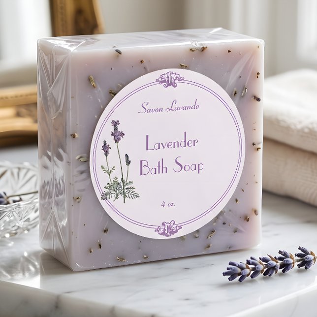 Étiquette de savon de bain à la lavande (Créateur téléchargé)
