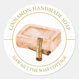 Étiquette de savon de cannelle