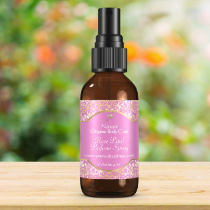 Étiquette de savon en mousse rose et or - 1