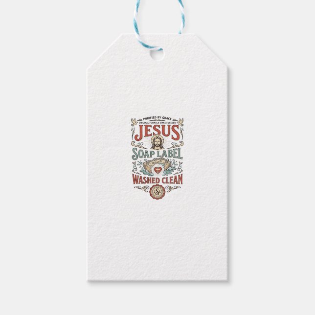 Étiquette de savon Jésus Lavé Propre Savon Jésus L (Devant)