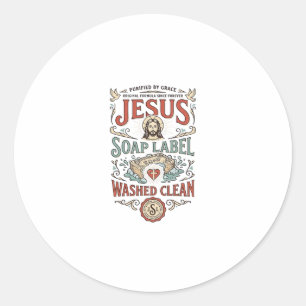 Étiquette de savon Jésus Lavé Propre Savon Jésus L