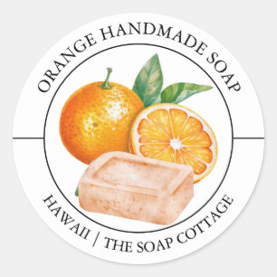 Étiquette de savon orange