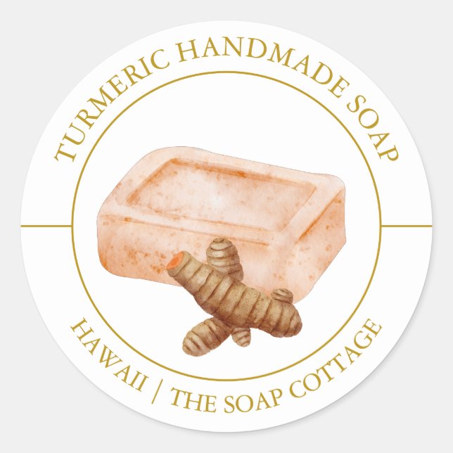 Étiquette de savon Turmeric (Devant)