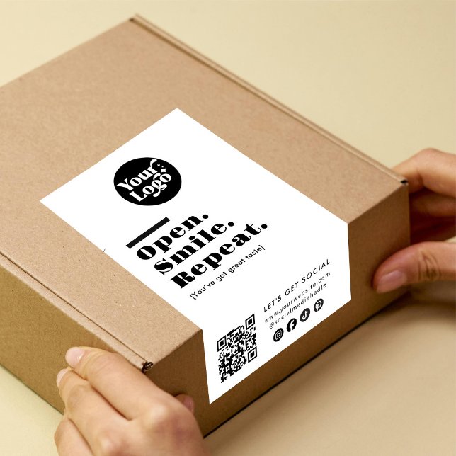 Étiquette de scellage de boîte blanche d'emballage (Créateur téléchargé)