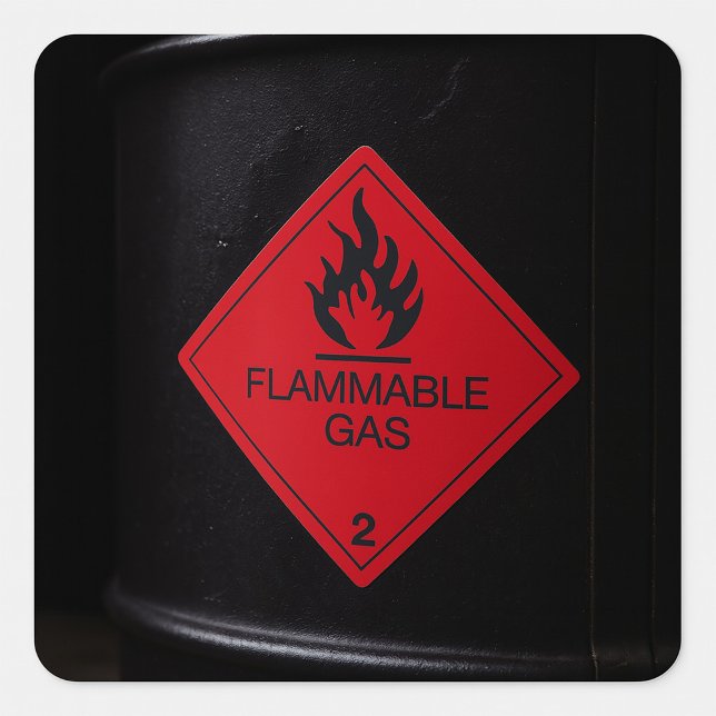 Étiquette de sécurité pour gaz inflammable, Pannea (Créateur téléchargé)
