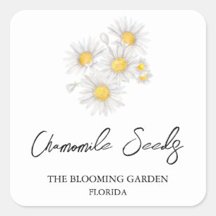 Étiquette de semences Chamomile
