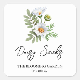 Étiquette de semences Daisy