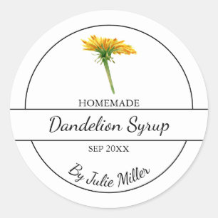 Étiquette de sirop de candéon simple fait maison