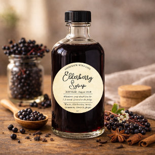 Étiquette de sirop de sureau personnalisable ZEB00