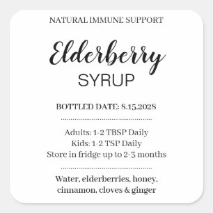 Étiquette de sirop de sureau personnalisable ZEB_0