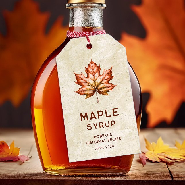Étiquette de sirop d'érable avec feuille (Créateur téléchargé)