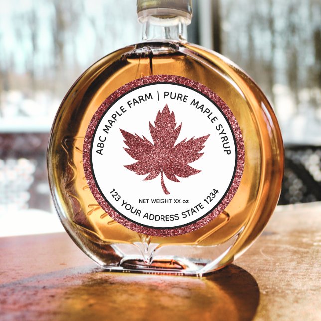 Étiquette de sirop d'érable feuille d'érable paill (Créateur téléchargé)