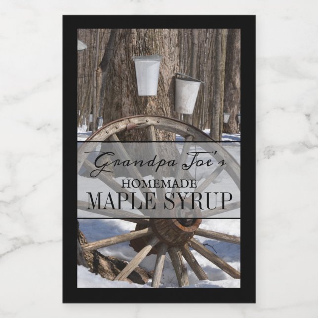 Étiquette de sirop maison personnalisé (Étiquettes simples)