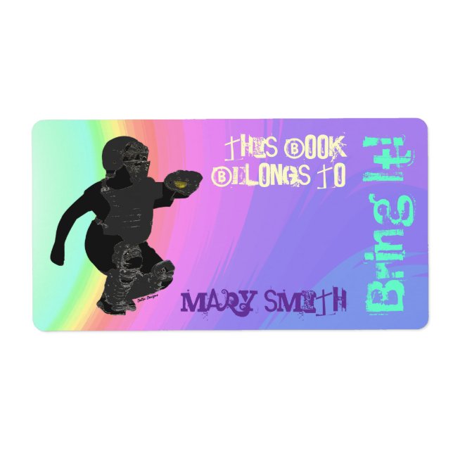 Étiquette de softball rapide (Devant)