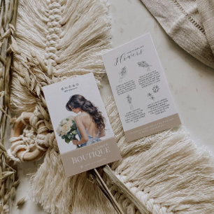 Étiquette de soin des fleurs Carte de fleuriste