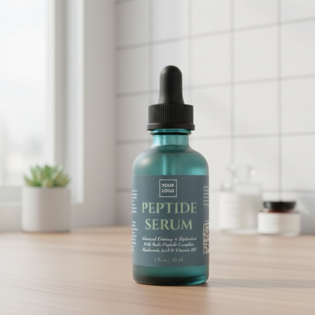 Étiquette de soins de peau de sérum de peptide pro (Créateur téléchargé)