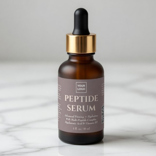 Étiquette de soins de peau de sérum de peptide pro (Créateur téléchargé)