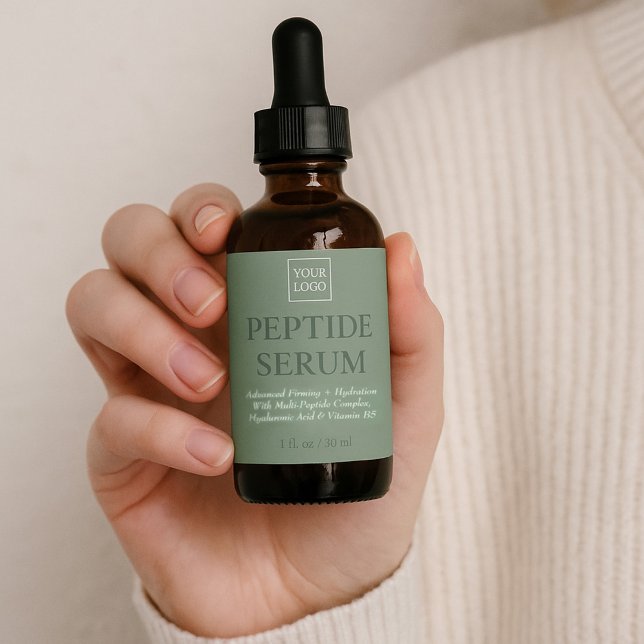 Étiquette de soins de peau de sérum de peptide pro (Créateur téléchargé)