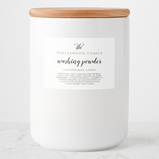 Étiquette de stockage de produits noir et blanc en (Devant)