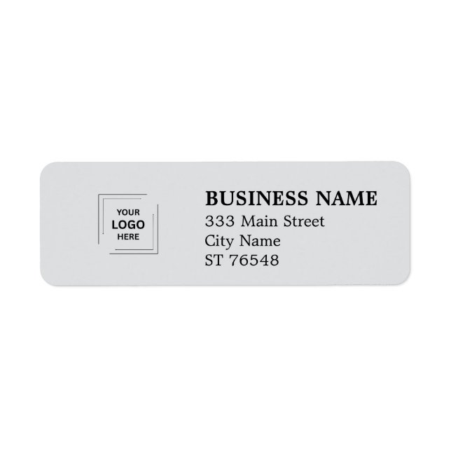 Étiquette de style de logo d'adresse de retour d'e (Devant)