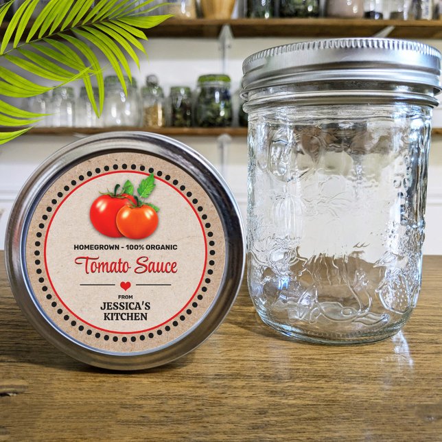 Étiquette de style papier kraft pour pot de conser (Créateur téléchargé)