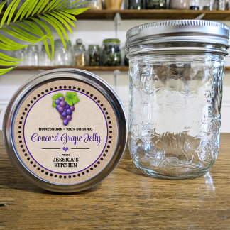 Étiquette de style papier kraft pour pot de conser