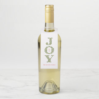 Étiquette de suspension de bouteille blanche avec 