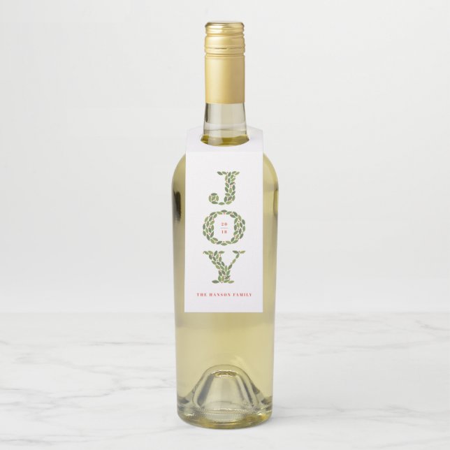 Étiquette de suspension de bouteille blanche avec  (Sur bouteille)