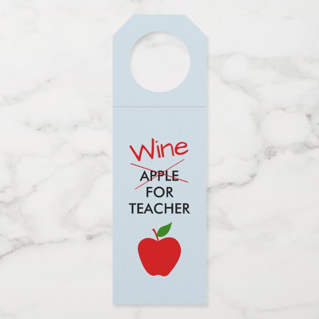 Étiquette de suspension de bouteille de vin pour e (Devant)