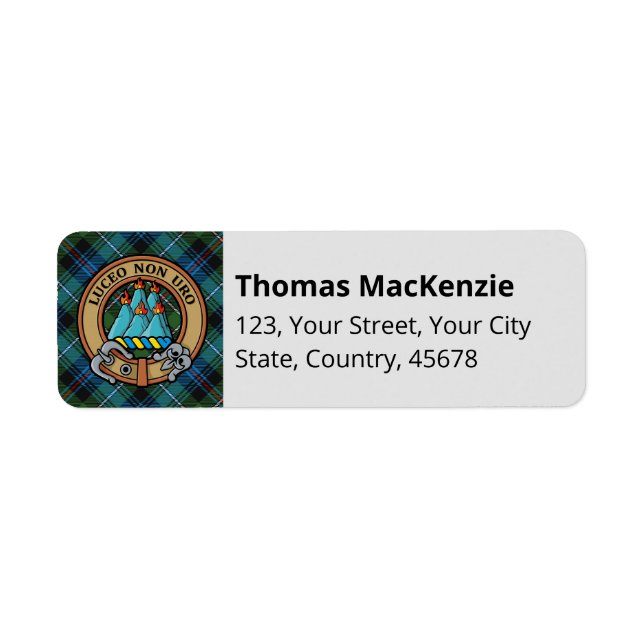Étiquette de tartan du clan MacKenzie (Devant)