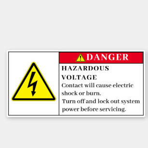 Étiquette de tension dangereuse Danger Er25