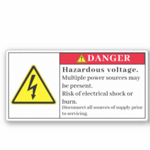 Étiquette de tension dangereux en danger Er21