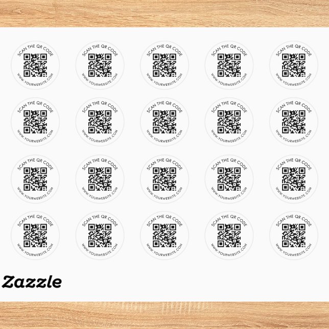 Étiquette de texte personnalisée de code QR modern (Créateur téléchargé)