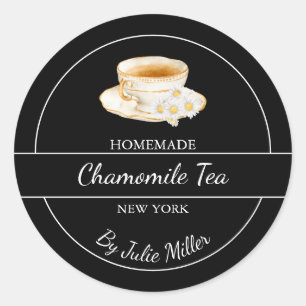 Étiquette de thé simple fait maison